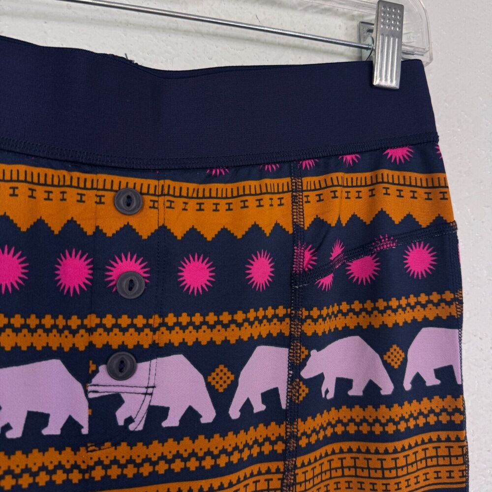 Free People Fireside Base Layer Leggings Womens Large Pants Bear Stripe Ski Snow - Picture 5 of 12